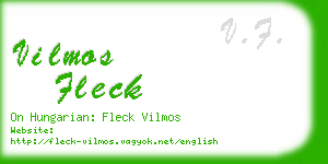 vilmos fleck business card